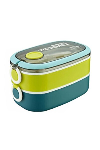 Homio علبة غداء بلاستيكية بطبقتين - خالية من مادة BPA، مانعة للتسرب، محمولة -...