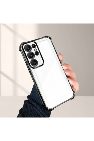 Hontinga غطاء هاتف شفاف من السيليكون مضاد للسقوط متوافق مع سامسونج جالاكسي إس...