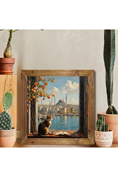 Tuba Decor Ahşap Çerçeveli Kare Tablo