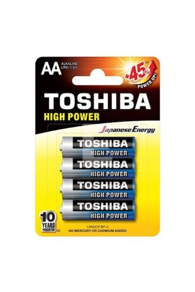 Toshiba set de 4 baterii alcaline, LR06 (AA), 1,5V, multicolore