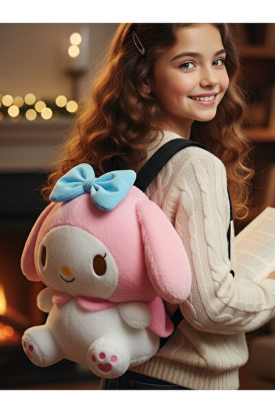 moryconcept Rucsac drăguț din pluș My Melody Geantă de jucărie moale pentru c...