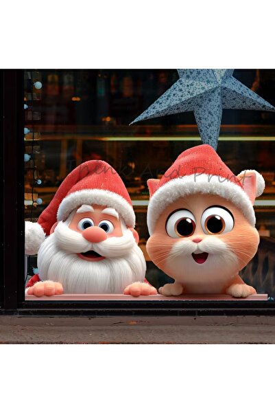 Think And Print Χαριτωμένο σετ αυτοκόλλητων τοίχου με θέμα την κατοικίδια γάτ...