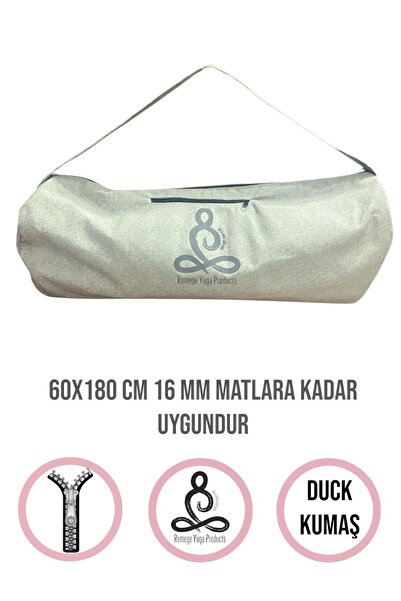 REMEGE Mat Taşıma Çantası Yoga Fitness Silindir Antrenman Çantası + 2 Adet Ma...