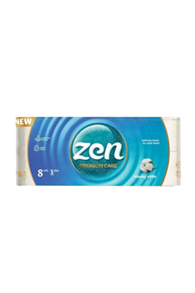 Zen Hârtie igienică relaxantă Premium Care White, 3 straturi, 8 role