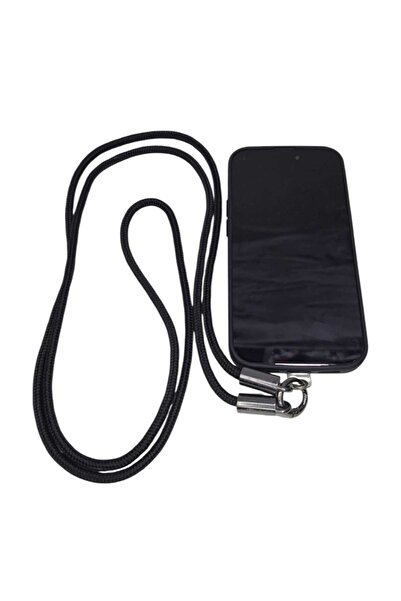 moonparacord حزام رقبة للهاتف 70 سم 3 قطع متوافق مع جميع موديلات الهواتف أسود