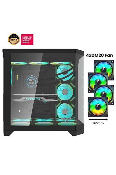 Aigo FT418 Pro AT-750W 80+ Bronze USB3.0 4×12CM Fan Siyah ATX Kasa