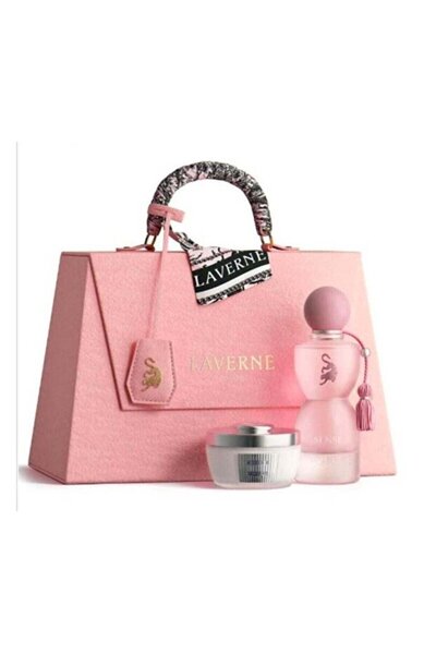 LAVERNA Laverne عطر سينس جورجينا 75 مل + بودرة الجسم سينس + حقيبة لفيرنا
