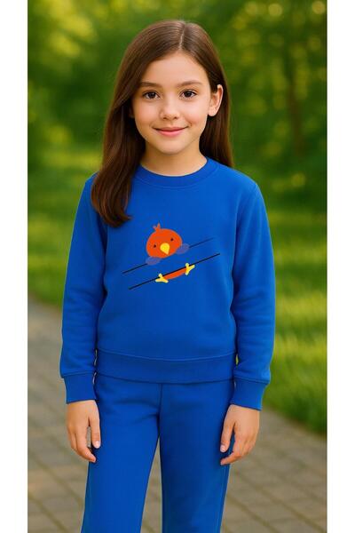 playwear Φούτερ ομάδας με στάμπα ASILI BIRD για κορίτσια και αγόρια, με λαιμό...
