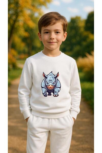 playwear Φούτερ ομάδας BOĞA με στάμπα για κορίτσια και αγόρια, με λαιμόκοψη 3...