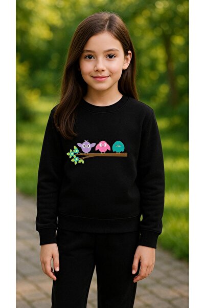 playwear Hanorac de echipă cu imprimeu DALDA BIRD pentru fete și băieți, cu g...