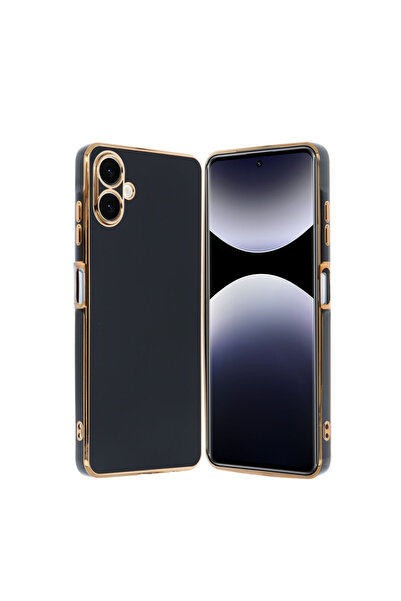 AKSEFİZZ حافظة سامسونج جالاكسي A06 من نيو فيس سيليكون فوليت - أسود