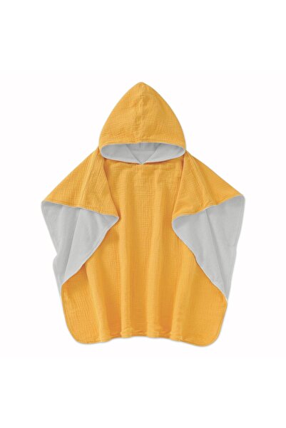 Kidizi Beach towel - Children's poncho made of double muslin and terry cloth 2-5 years Curry