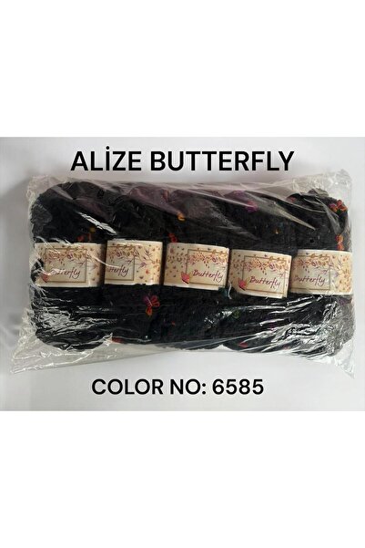 Alize BUTTERFLY 6585 El Örgü İpliği 5'li Paket - 100Gr. 30Mt. Hırka, Kazak, A...