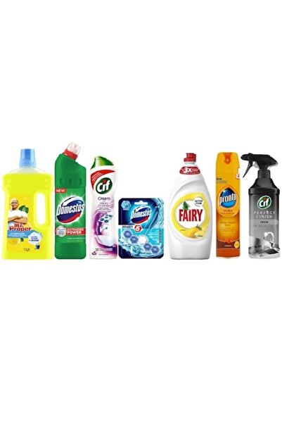 Cif Pachet curățare: Mr. Proper 1L + Domestos 750ml + 500ml + Domestos Power ...