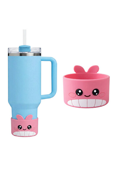 Kelira Termos Aksesuarı Koruyucu Tabanlık 1.18 Lt ve 0.89 Lt İle Uyumlu Pembe Tavşan