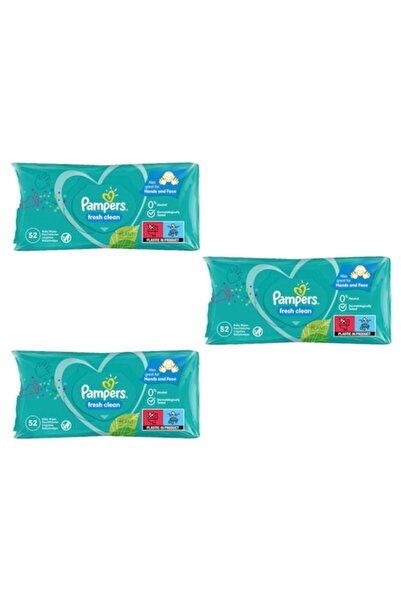 Pampers Set of 3 Baby Fresh Clean Wet Wipes - 52 pcs each