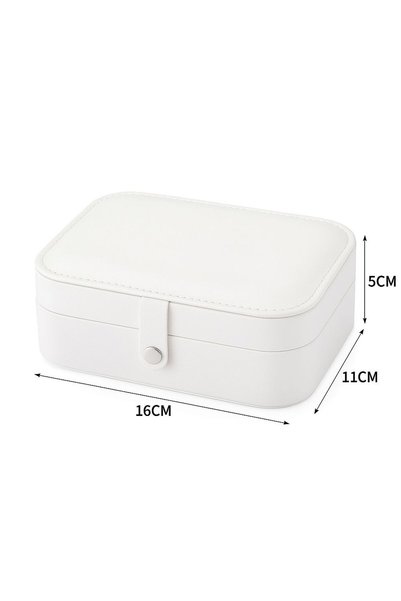 OEM Cutie bijuterii cu 3 compartimente, organizator portabil pentru bijuterii, 16×11×5 cm