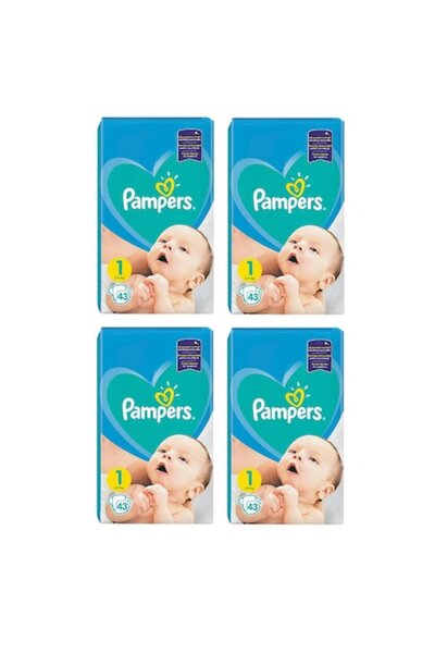 Pampers Set de 4 x New Baby - nr.1, 43 bucăți (172 bucăți)