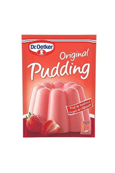 Dr. Oetker Pudră de budincă cu aromă de căpșuni, 5 x 40 g,