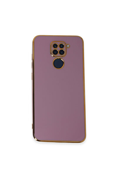 AKSEFİZZ Redmi Note 9 Kılıf Parlak Soft Yüzeyli Kamera Korumalı Altın Kenarlı...