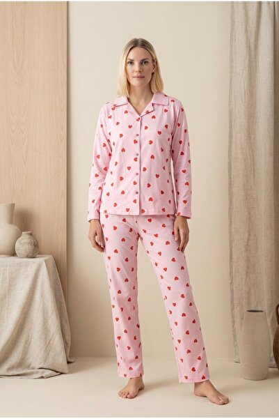 MAYSSTORE Suede button pajama set