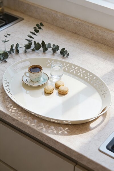 Vivenda صينية تقديم وتقديم معدنية بيضاوية، صينية كبيرة، صينية شاي وقهوة باللو...