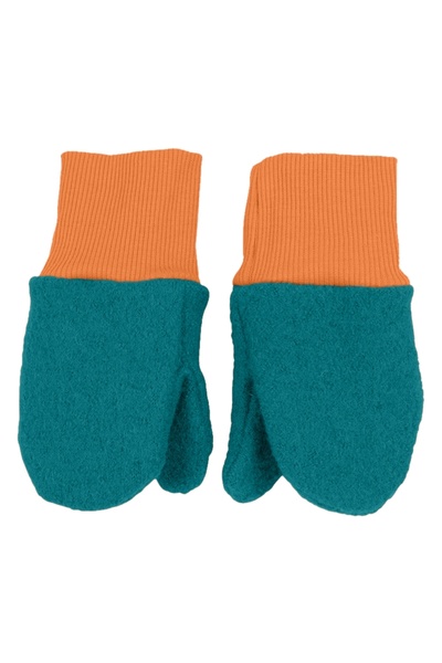 Kidizi Children's boiled wool gloves lined with cotton Ocean 2-4 years