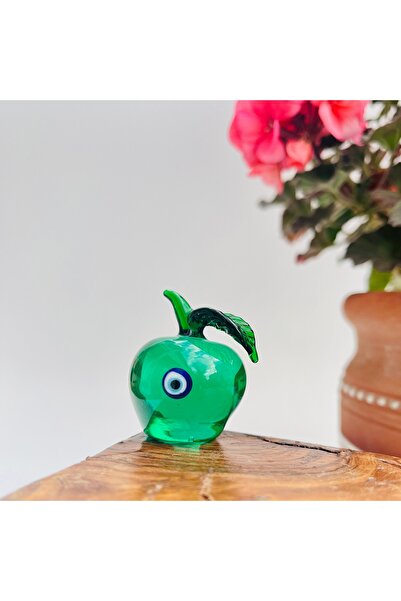 Cam Biblo Elma, Çap3,5 cm, Yükseklik 4 cm,