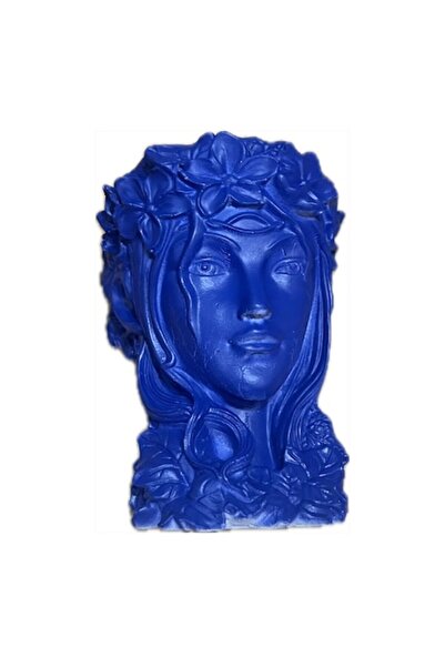 Handmade Ghiveci decorativ / Artă artizanală Felea - din ciment - albastru ul...