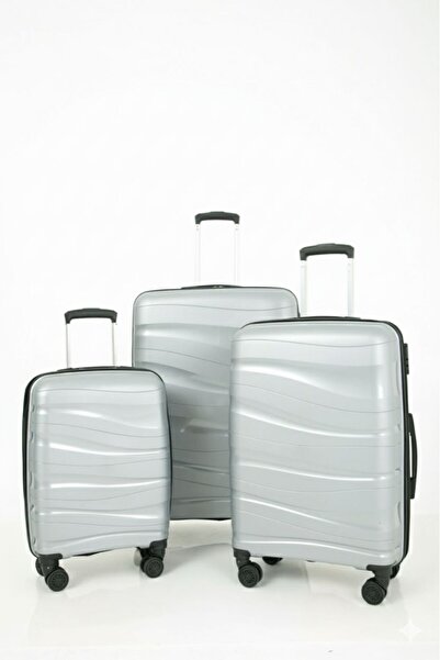 pololiza PP Kırılmaz Valiz Seti 3’lü – Geniş 360° Döner Tekerlekli, Hafif ve ...