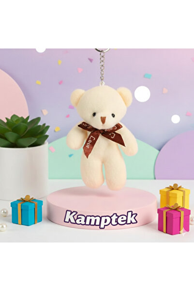 kamptek kamp teknolojisi سلسلة مفاتيح بتصميم قطيفة على شكل دمية دب هدية بلون ...