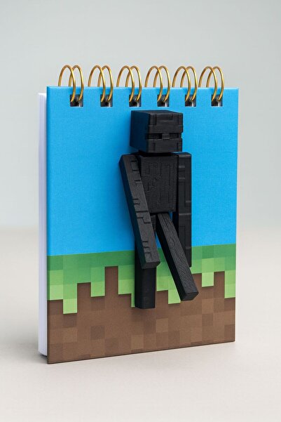 PAKLON Mini Notebook with Enderman Toy