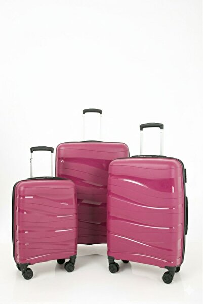 pololiza PP Kırılmaz Valiz Seti 3’lü – Geniş 360° Döner Tekerlekli, Hafif ve ...