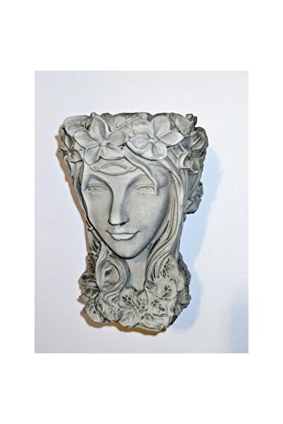 Handmade Ghiveci decorativ / ArtFelea - din ciment - Gri, înălțime 14.5cm
