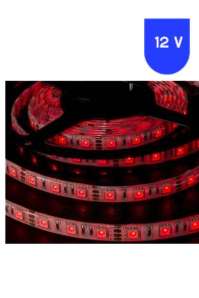POWERR LED AYDINLATMA 12 Volt 8 mm 4040 SMD Kırmızı Dış Mekan 60 Ledli 5 Metr...