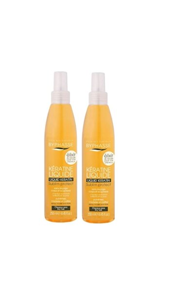 BYPHASSE Set de 2 x Keratină lichidă pentru păr uscat, 250 ml