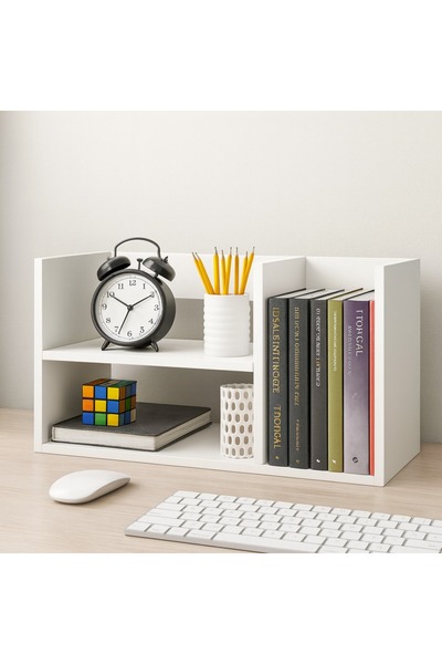 258 MoLife Rafina Ofis Kitaplık Masa Üstü Düzenleyici Beyaz