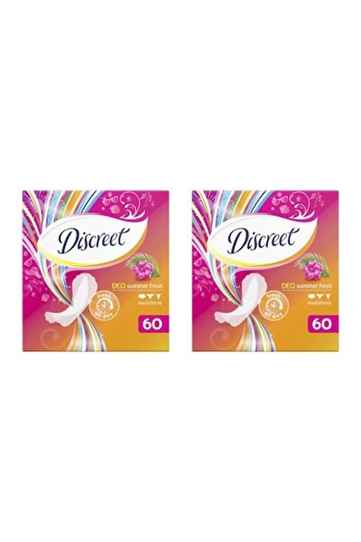 Discreet Deo Summer Fresh Daily Panty Liners, Pack 2 x 60 (120 pcs)