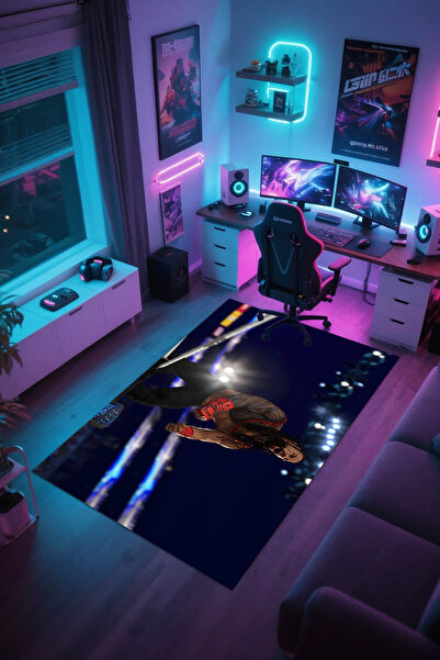 Reyhani Roman-Reigns Kaymaz Taban Makinede Yıkanabilir Çocuk Gamıng Halısı Ya...