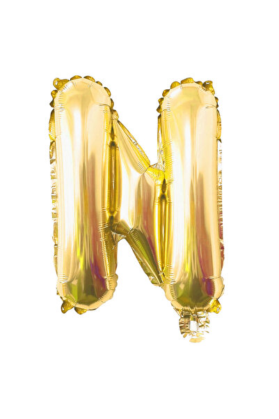 Teno Balon folie auriu cu litera N