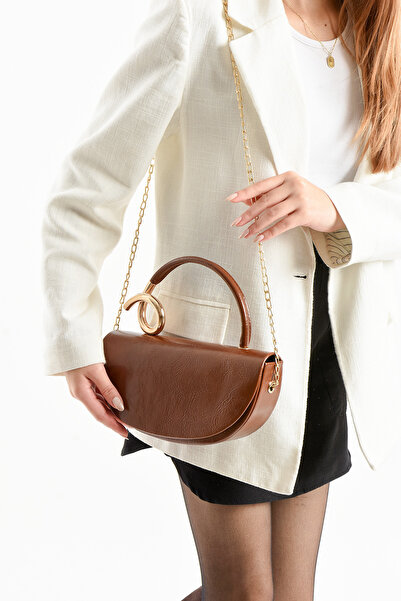 Adox Çanta Γυναικεία τσάντα χειρός και ώμου με αγκράφα μοντέλο CİPRİ