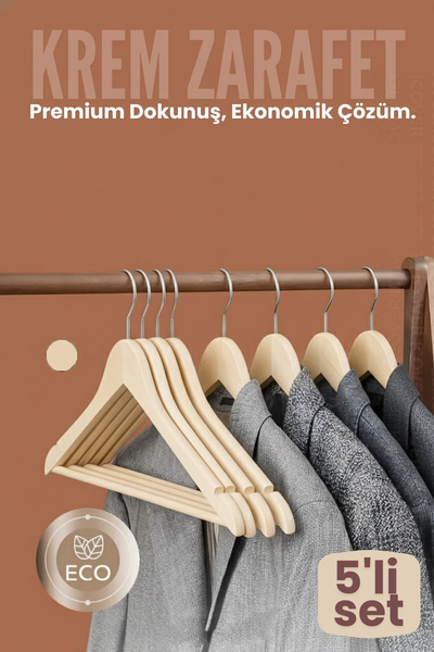 Transformacion 5-штучний набір розкішних кремових вішалок для суконь - ергоно...