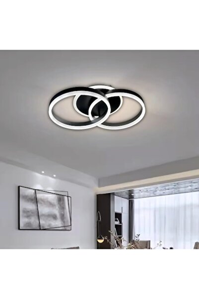 OEM RIGA LILITH LED Chandelier 55W, 2 Rings, Cool/Warm/Neutral Light, Dimmable, Black