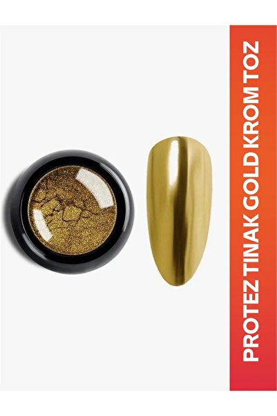 Güzellik Deposu Protez Tırnak Gold Krom Toz – Ayna Efektli Altın Chrome Nail ...