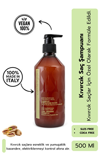 Contempora Kıvırcık Saçlar İçin Bukle Belirginleştirici Vegan Unisex Saç Şamp...