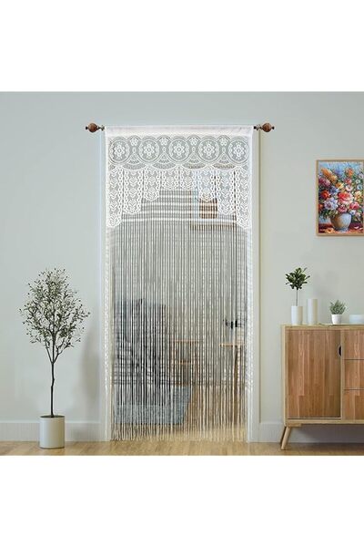 The Bros ستارة دانتيل للأبواب، بيضاء (1 متر × 2 متر)