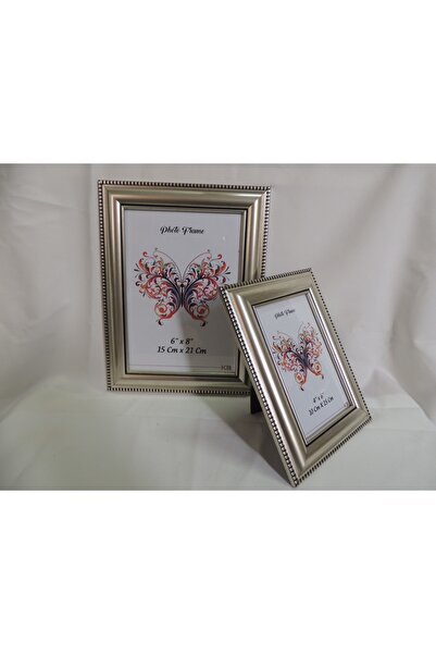 Ucuz Parçacım Resim Çerçeve 2’li Takım 15×21 & 10×15 cm – Beyaz Eskitme, Anti...
