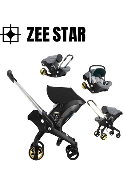 ZEE STAR عربية كارسيت 4x1 للأطفال مع حقيبتين منظمتين خفيفة الوزن قابلة للطي م...