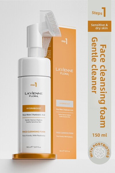 La Vienne Flora Hydraboost, Facial Cleansing Foam for Dry/Sensitive Skin - Ro...