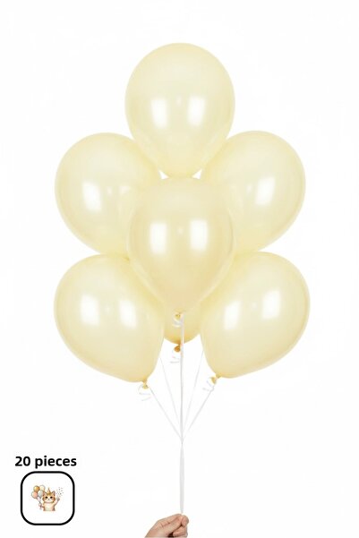 BALOMİS Metallic Cream Balloon Background and Venue Decoration Decoration Bal...